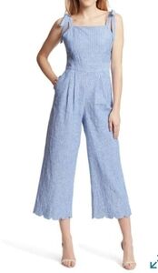 𝅺Ella Moss Stripe Linen Blend Jumpsuit